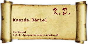 Kaszás Dániel névjegykártya